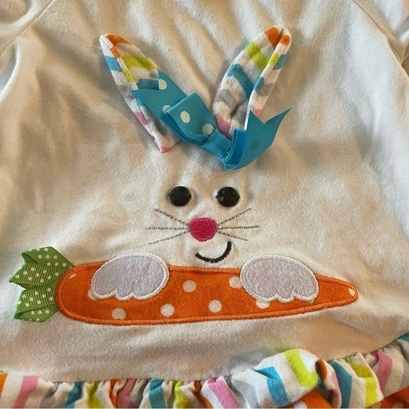 Jessica Ann Baby Girl Easter Outfit bunny ruffled bottoms size 12 months - Picture 4 of 10